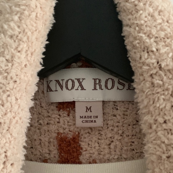 Knox Rose Brown and Cream Patterned Cardigan - Picture 2 of 16